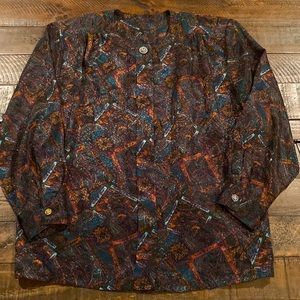Vintage Paisley Print Blouse